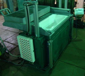 newest vacuum forming machine for 
the production of acrylic bath and liners for a bath.